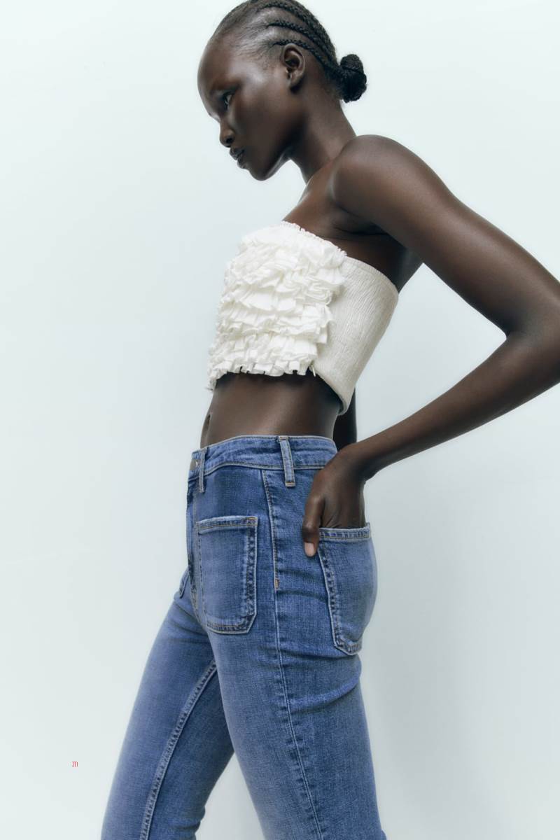 ZARA RUFFLED TOP Crop Top Dam Vita | VSBOX-1862