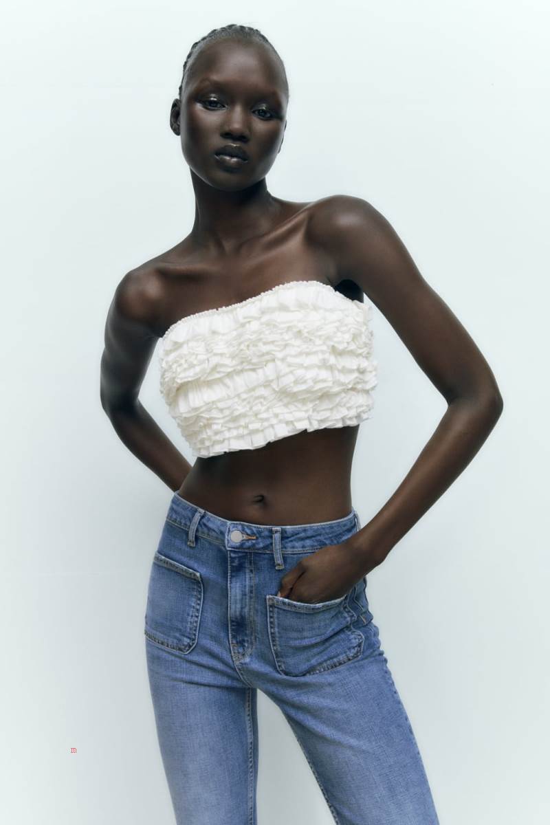 ZARA RUFFLED TOP Crop Top Dam Vita | VSBOX-1862