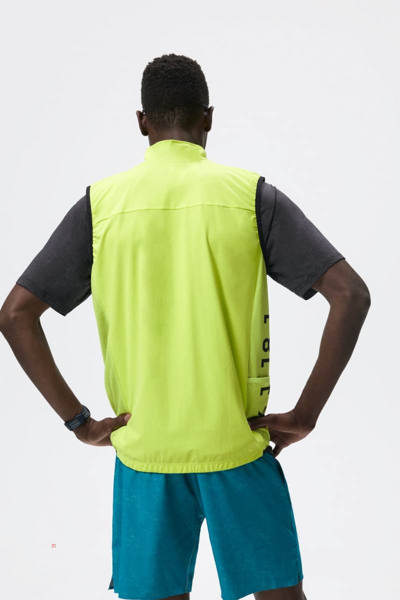 ZARA RUNNING Kostym Gilet Herr Ljusgröna | VNATR-1367