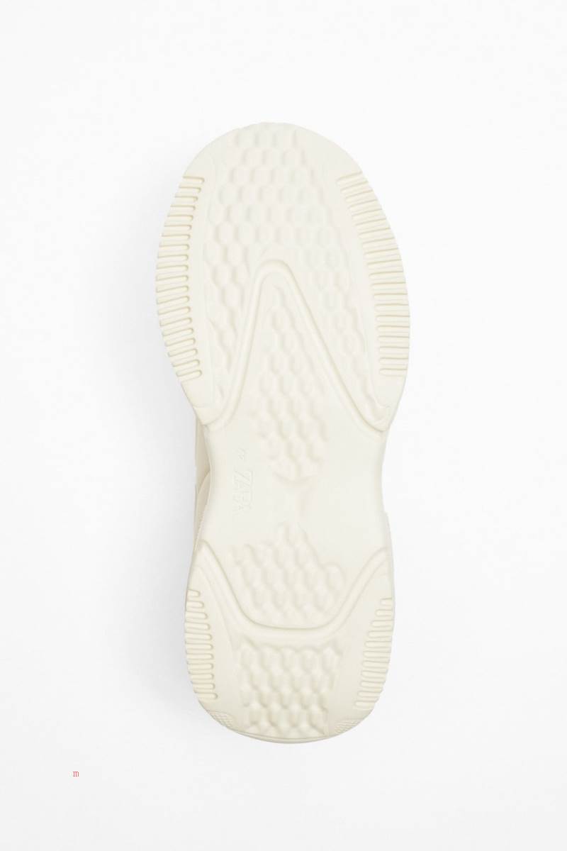 ZARA RUNNING WITH CHUNKY Träningsskor Herr Vita | HXVMG-6302