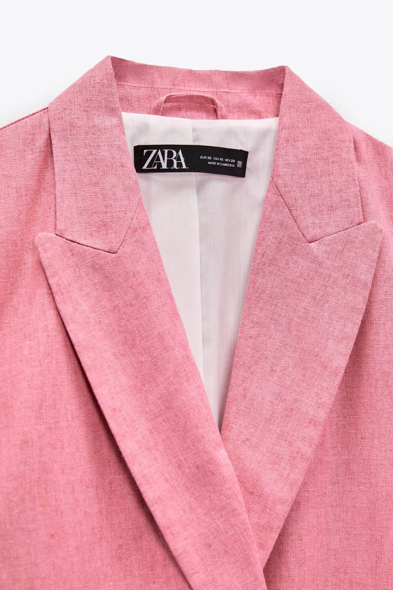 ZARA RUSTIC STRAIGHT Blazers Dam Rosa | JVZLO-0895