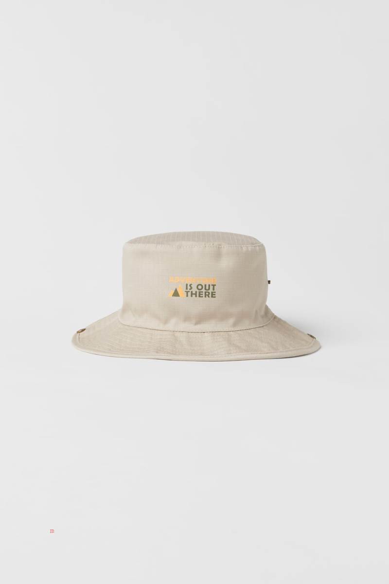 ZARA SAFARI BUCKET Hatt Pojke Mörkbeige | MPOWY-1805