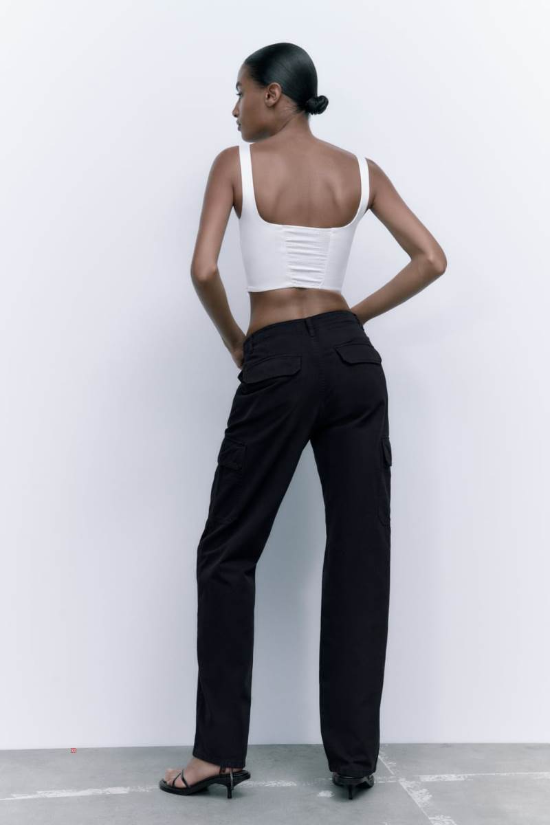 ZARA SATIN CORSETRY-INSPIRED Crop Top Dam Vita | DSTYL-2487
