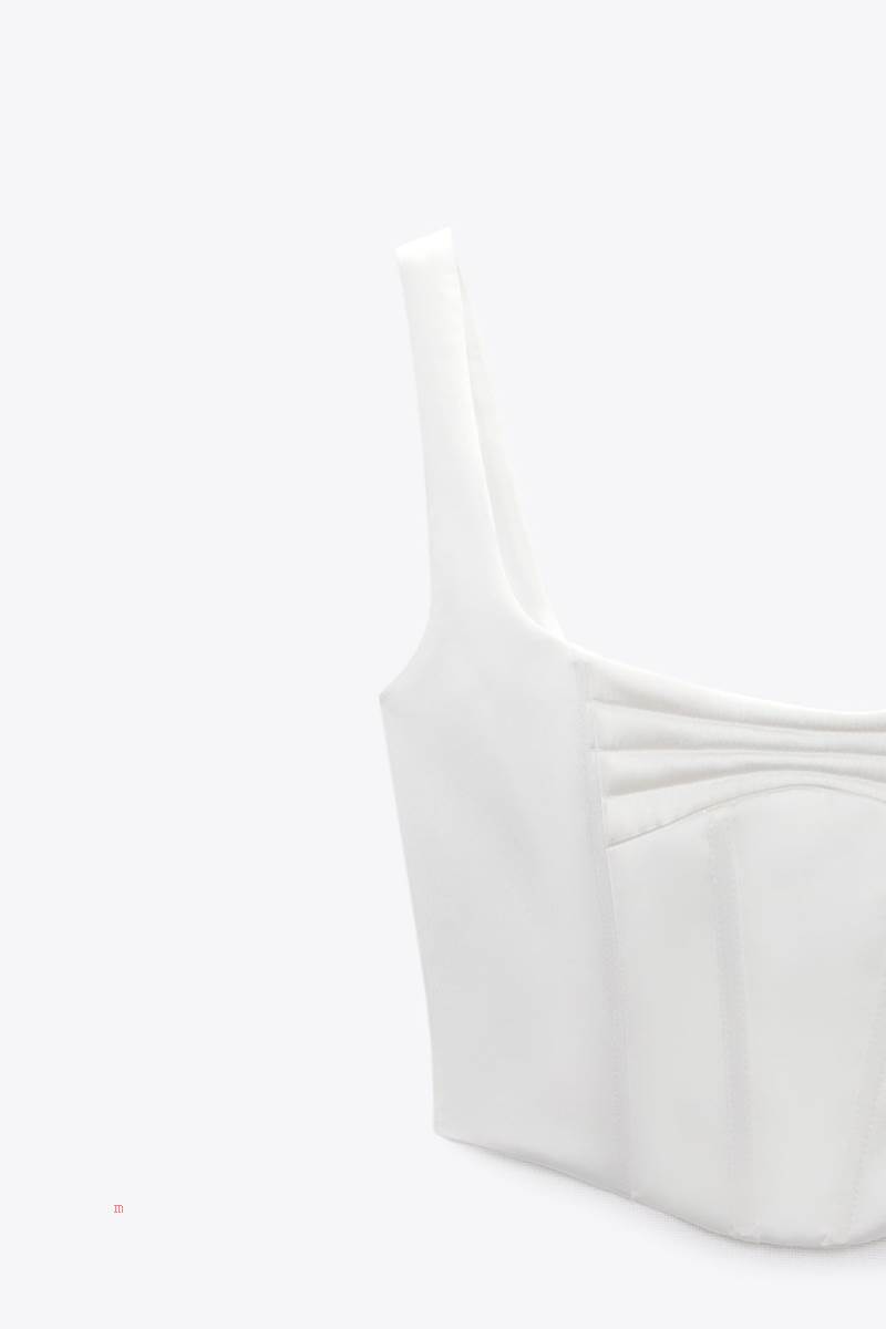 ZARA SATIN CORSETRY-INSPIRED Crop Top Dam Vita | DSTYL-2487