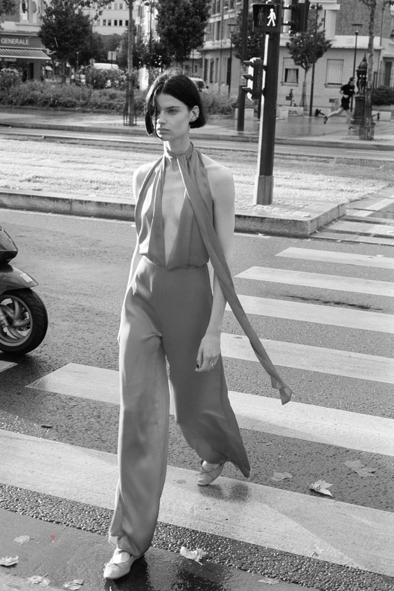 ZARA SATIN HALTERNECK Jumpsuit Dam Röda | VYEUS-3457