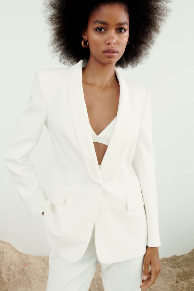 ZARA SATIN LAPEL COLLAR TUXEDO Blazers Dam Vita | CBNLF-0743