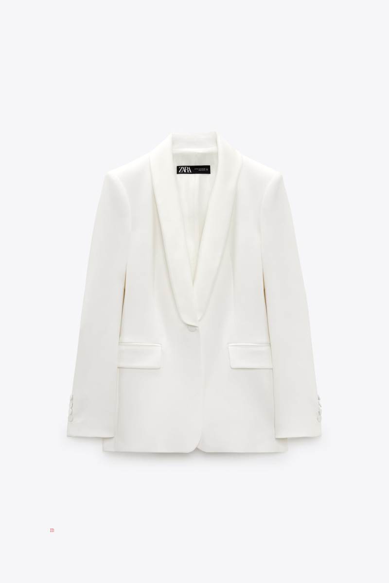 ZARA SATIN LAPEL COLLAR TUXEDO Blazers Dam Vita | CBNLF-0743