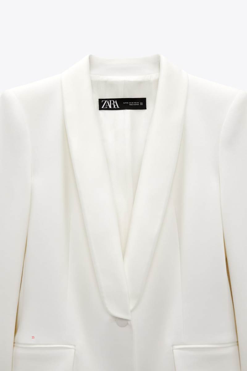 ZARA SATIN LAPEL COLLAR TUXEDO Blazers Dam Vita | CBNLF-0743