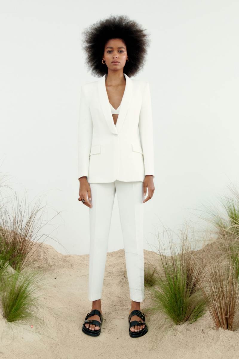 ZARA SATIN LAPEL COLLAR TUXEDO Blazers Dam Vita | CBNLF-0743