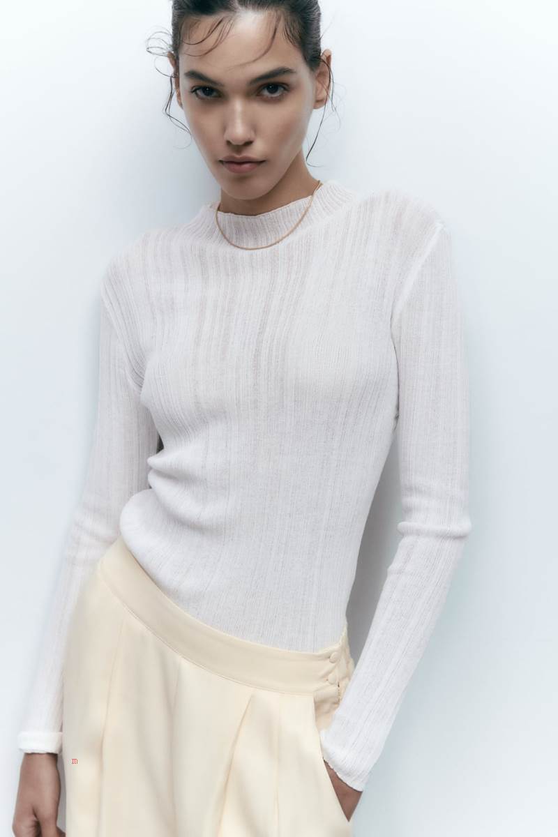 ZARA SATIN Mjukisbyxor Dam Vita | ERKCH-8970