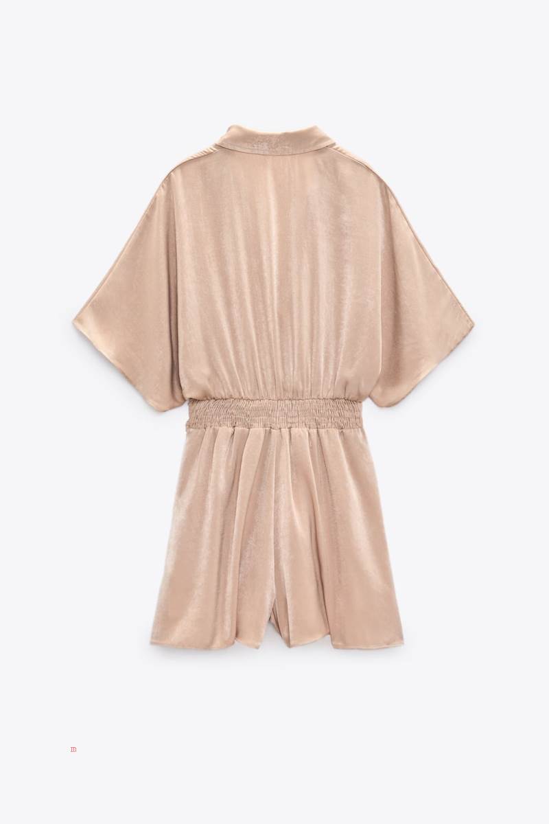 ZARA SATIN WITH KNOT Playsuit Dam Bruna | ELFHA-3290