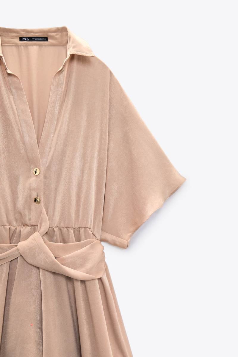 ZARA SATIN WITH KNOT Playsuit Dam Bruna | ELFHA-3290