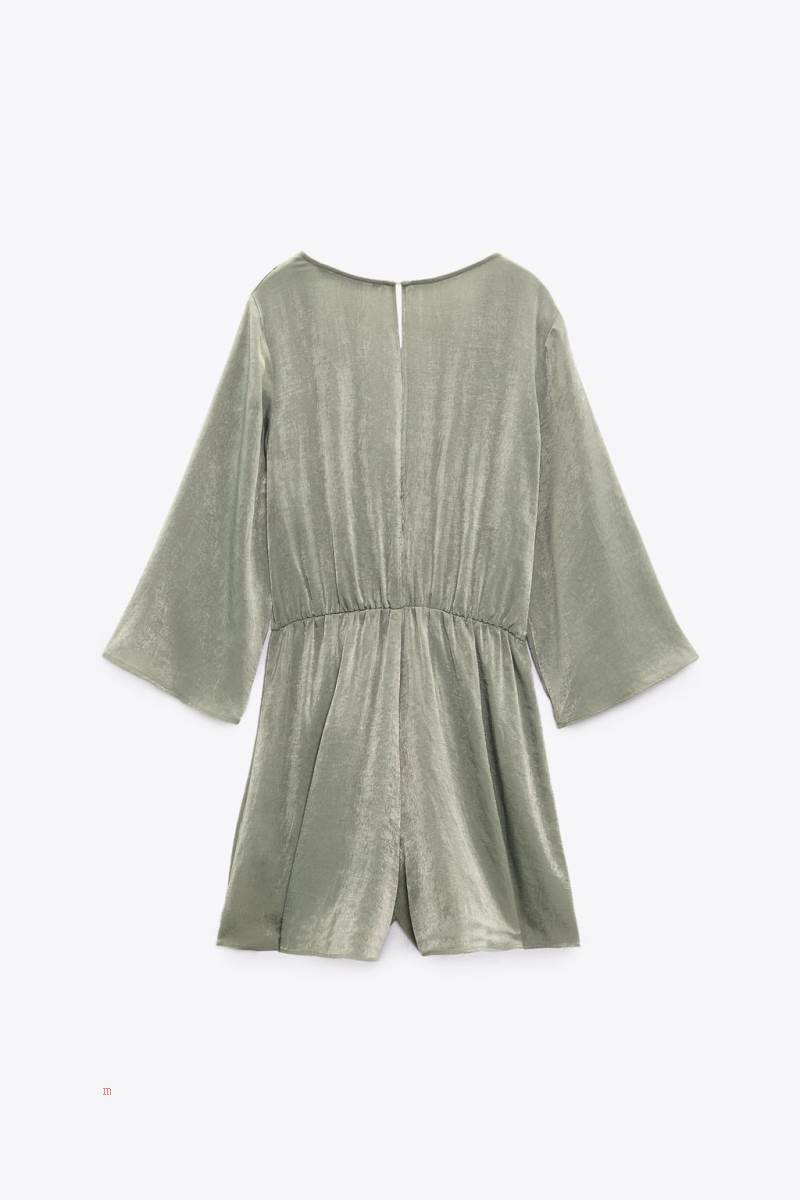 ZARA SATIN WITH LINKS Playsuit Dam Khaki | JEBPG-2437