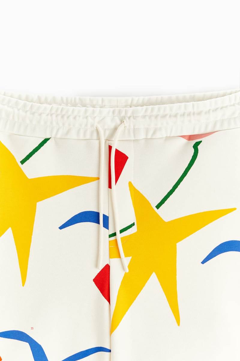 ZARA SEBASTIAN CURI GRAPHIC BERMUDA Shorts Herr Vita | ZQHWG-4035