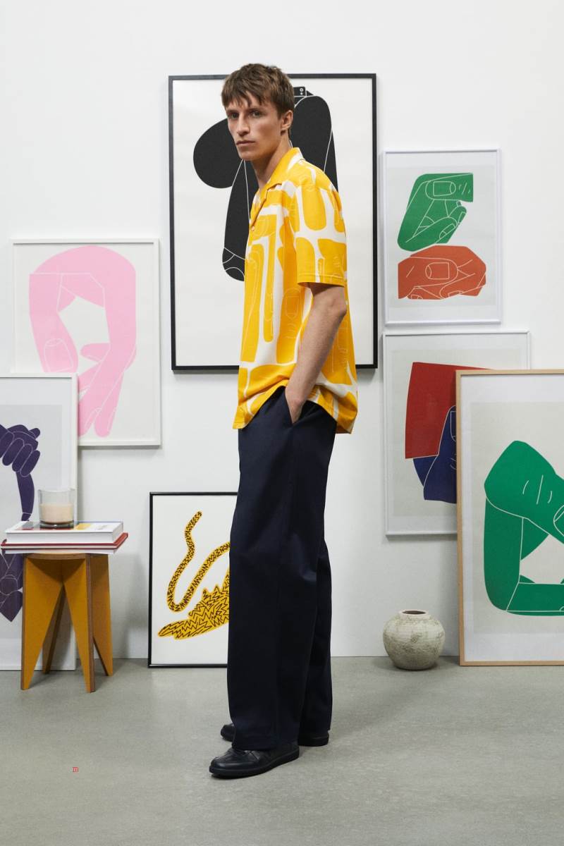 ZARA SEBASTIAN CURI GRAPHIC Skjorta Herr Gula | HGYQD-4572