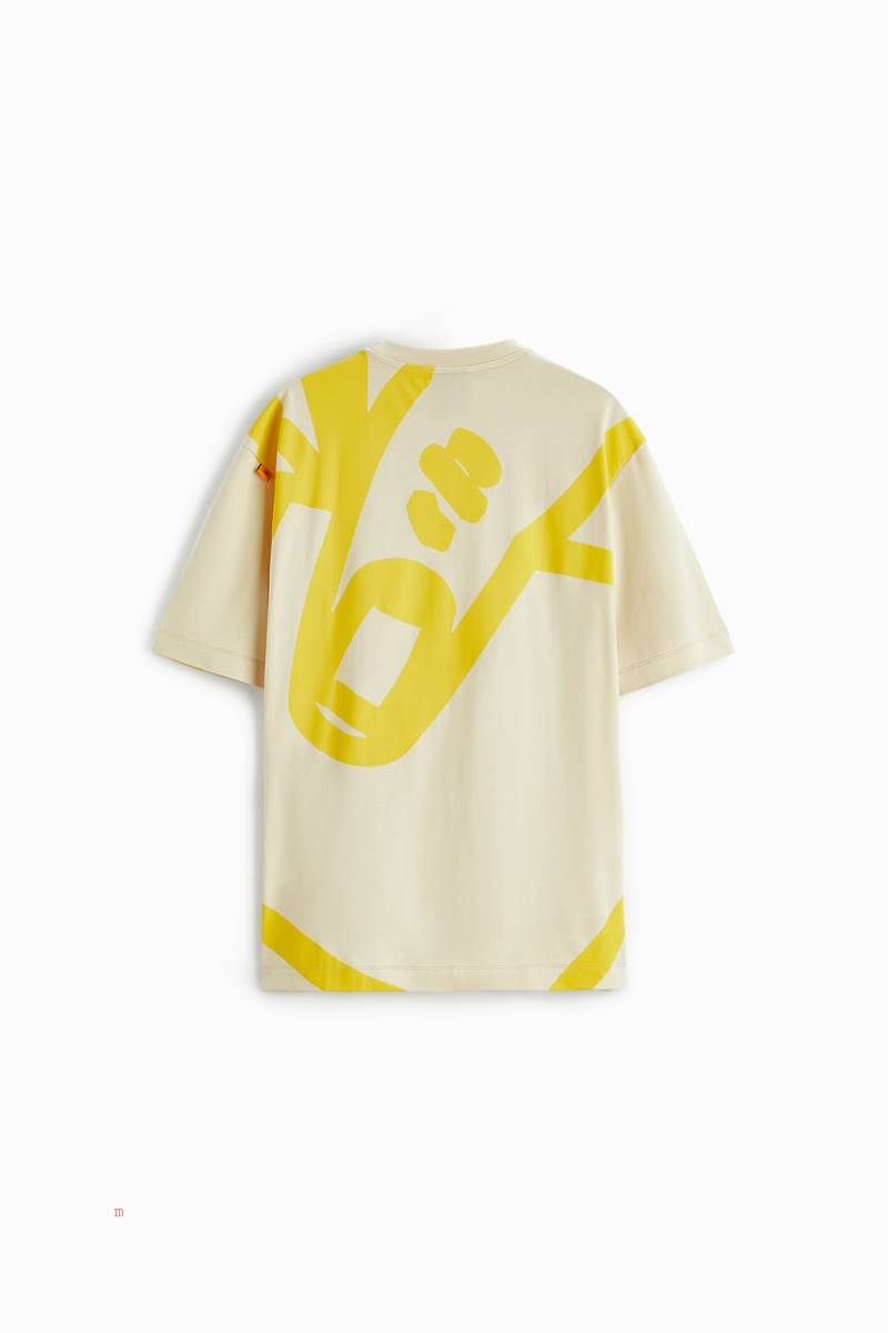 ZARA SEBASTIAN CURI GRAPHIC T-shirt Herr Bruna | OKSXZ-0783