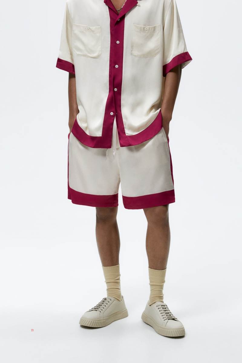 ZARA SET BERMUDA X THE STANDARD Shorts Herr Rosa Vita | RPHYJ-5034