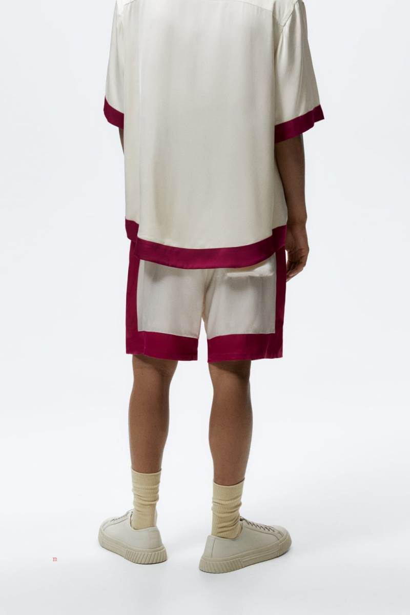 ZARA SET BERMUDA X THE STANDARD Shorts Herr Rosa Vita | RPHYJ-5034