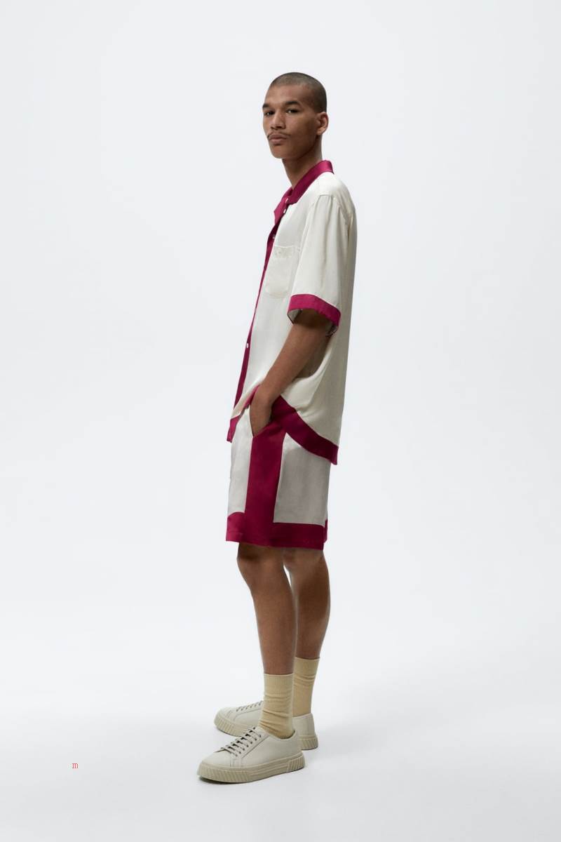 ZARA SET BERMUDA X THE STANDARD Shorts Herr Rosa Vita | RPHYJ-5034