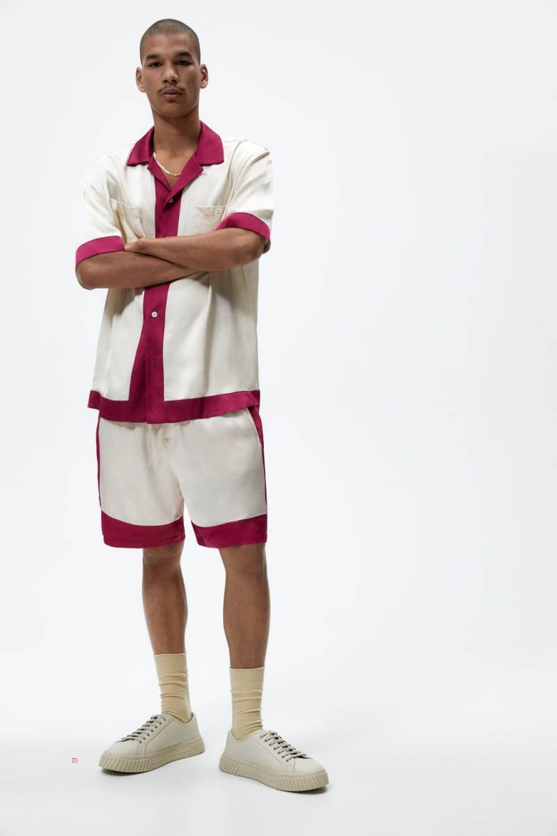ZARA SET BERMUDA X THE STANDARD Shorts Herr Rosa Vita | RPHYJ-5034