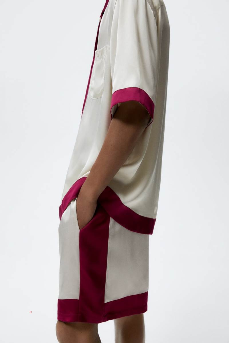 ZARA SET BERMUDA X THE STANDARD Shorts Herr Rosa Vita | RPHYJ-5034