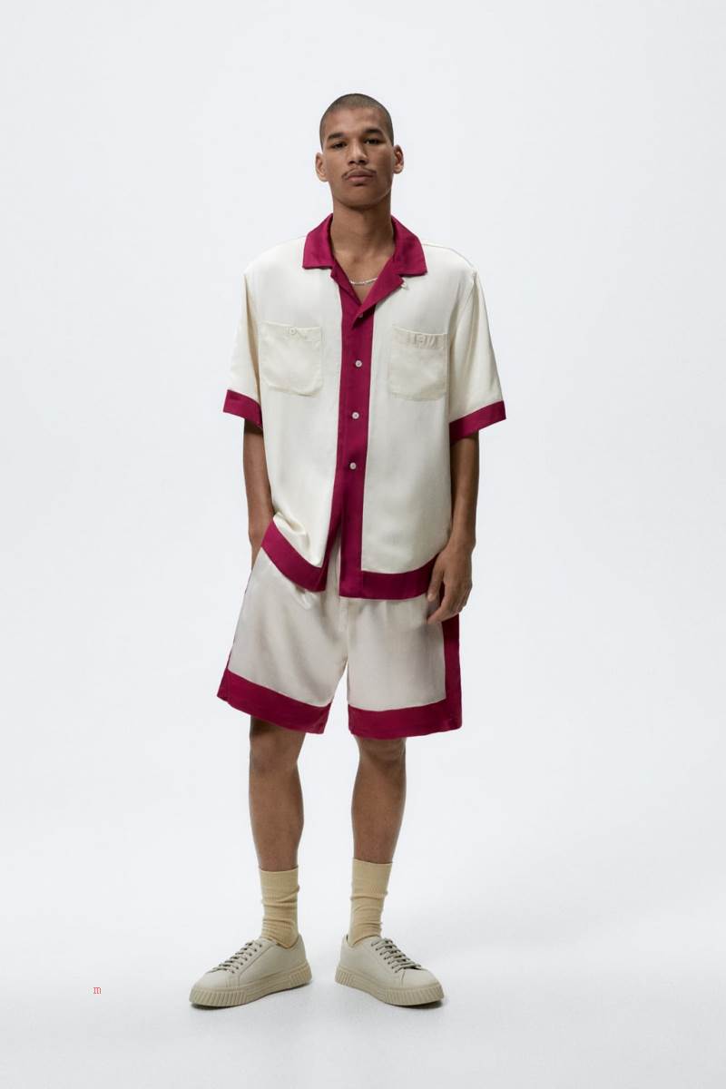 ZARA SET BERMUDA X THE STANDARD Shorts Herr Rosa Vita | RPHYJ-5034