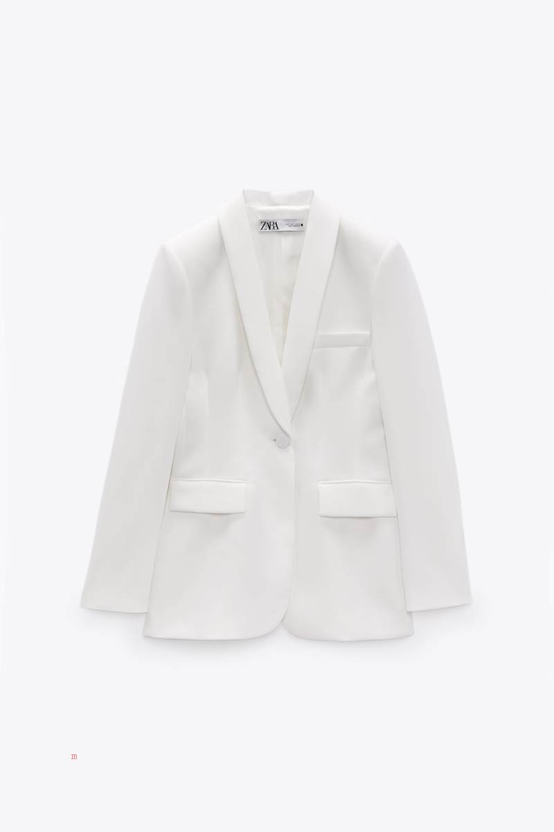 ZARA SHAWL LAPEL Blazers Dam Grå Vita | FRXLD-3248