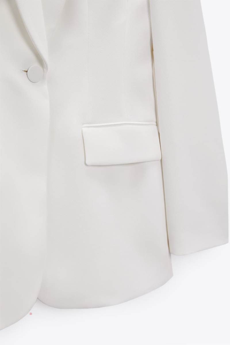 ZARA SHAWL LAPEL Blazers Dam Grå Vita | FRXLD-3248