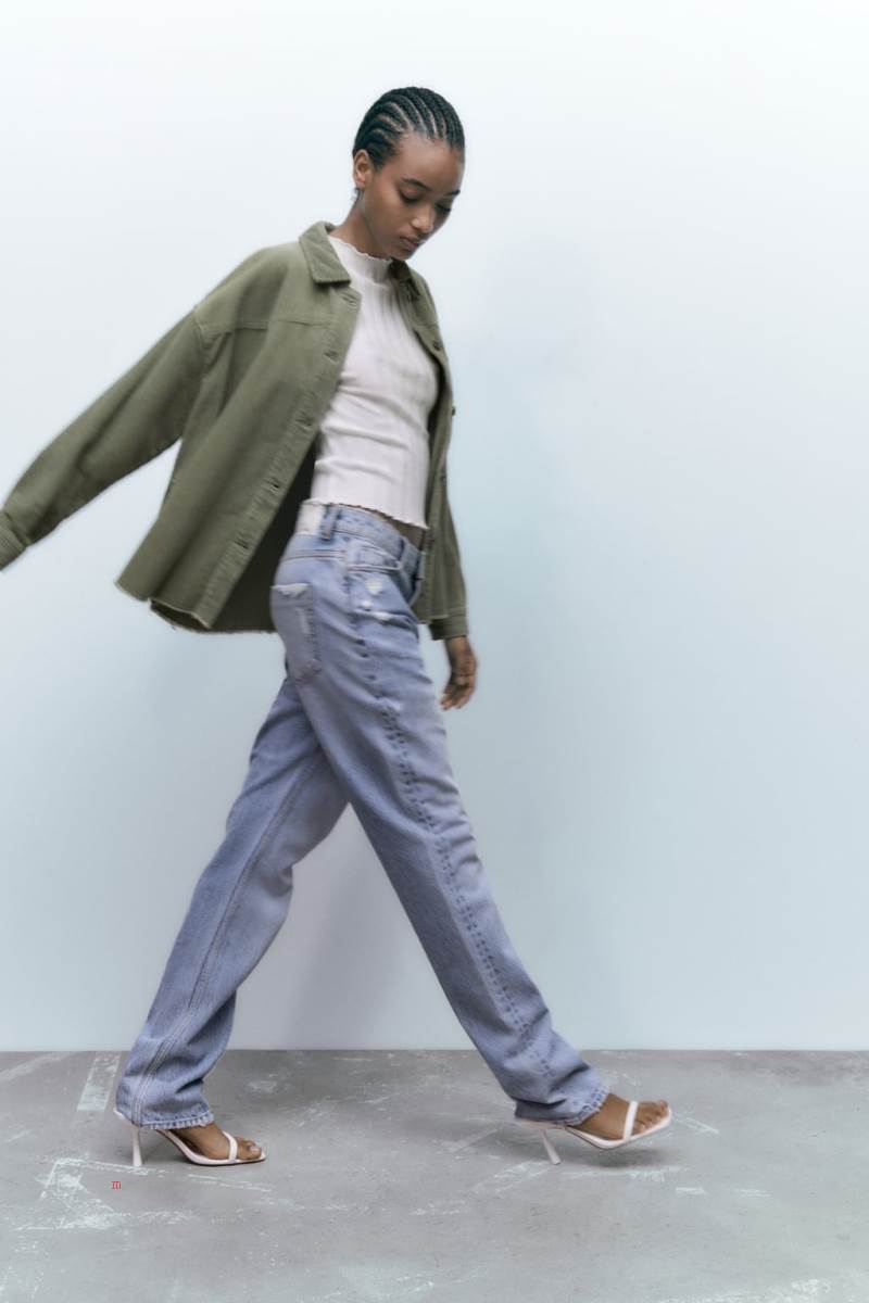 ZARA SHORT CORDUROY WITH POCKET Övertröja Dam Khaki | ASHPD-9035
