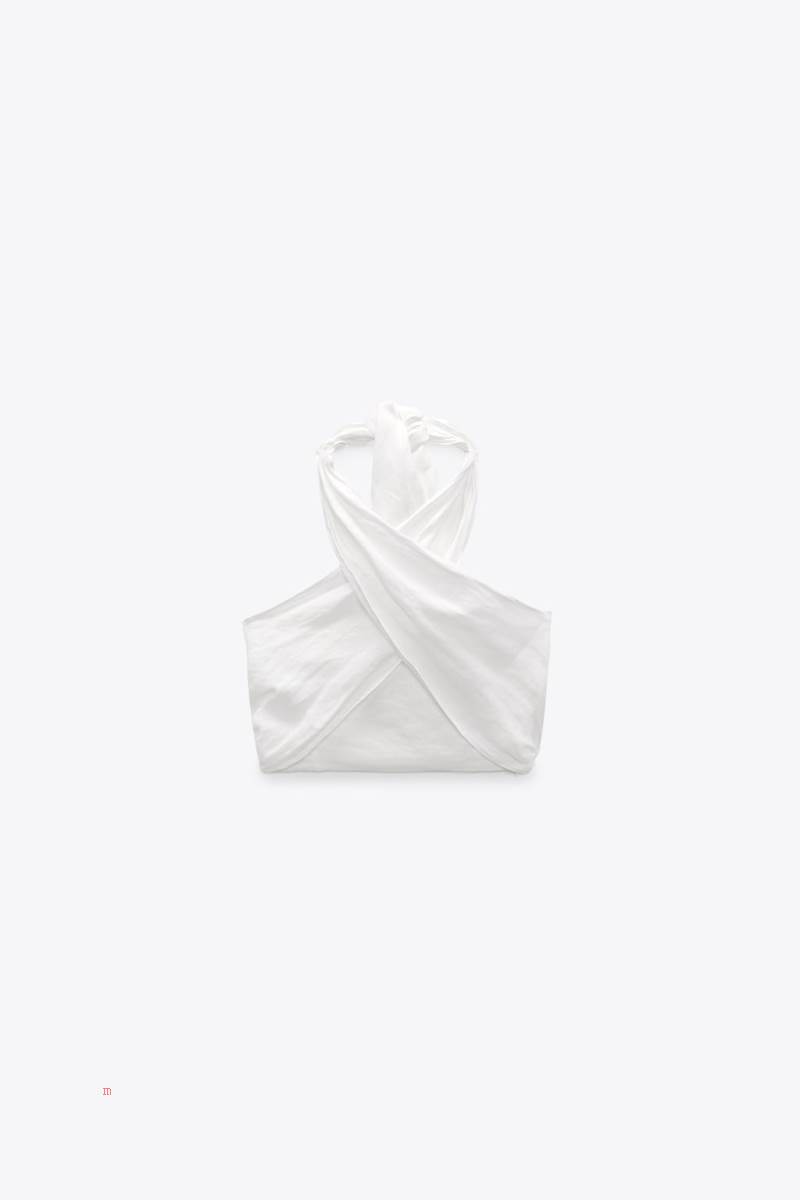 ZARA SHORT LINEN TOP Crop Top Dam Vita | KXIFA-4381