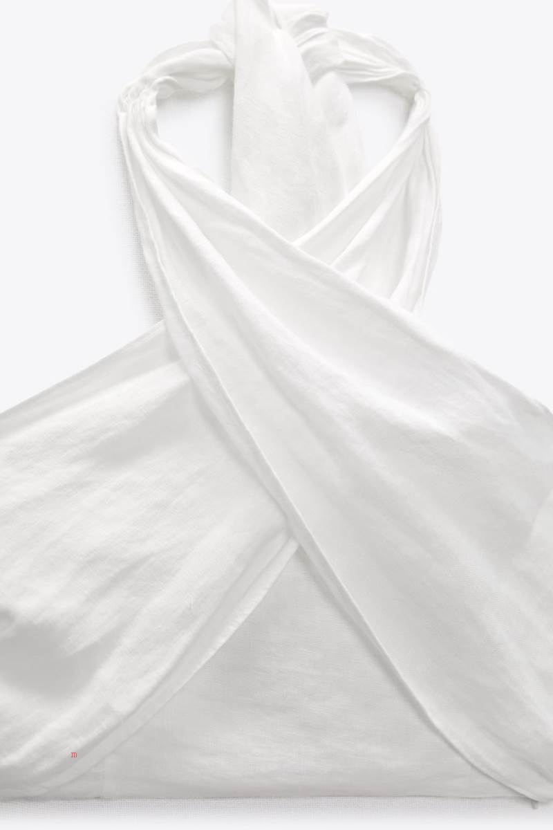 ZARA SHORT LINEN TOP Crop Top Dam Vita | KXIFA-4381