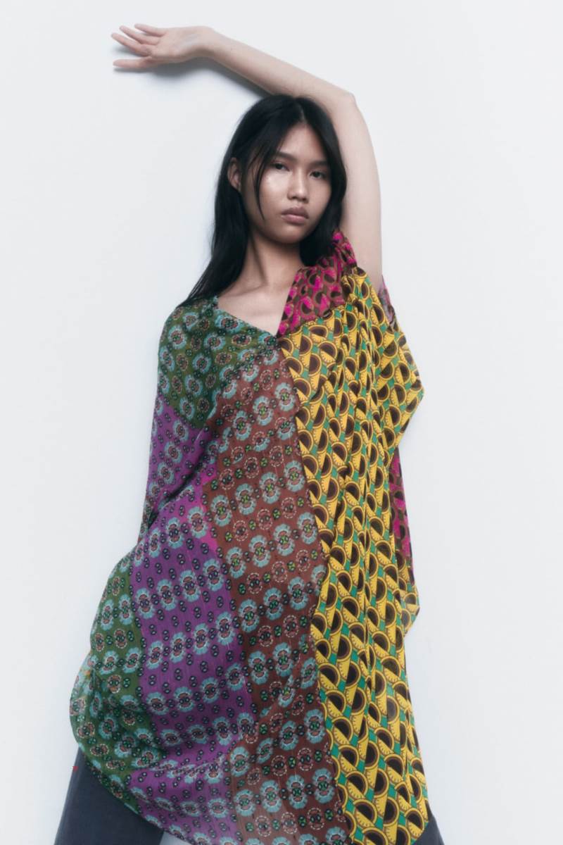 ZARA SHORT PRINTED KAFTAN Klänning Dam Olika Färger Röda | OZJWQ-2146