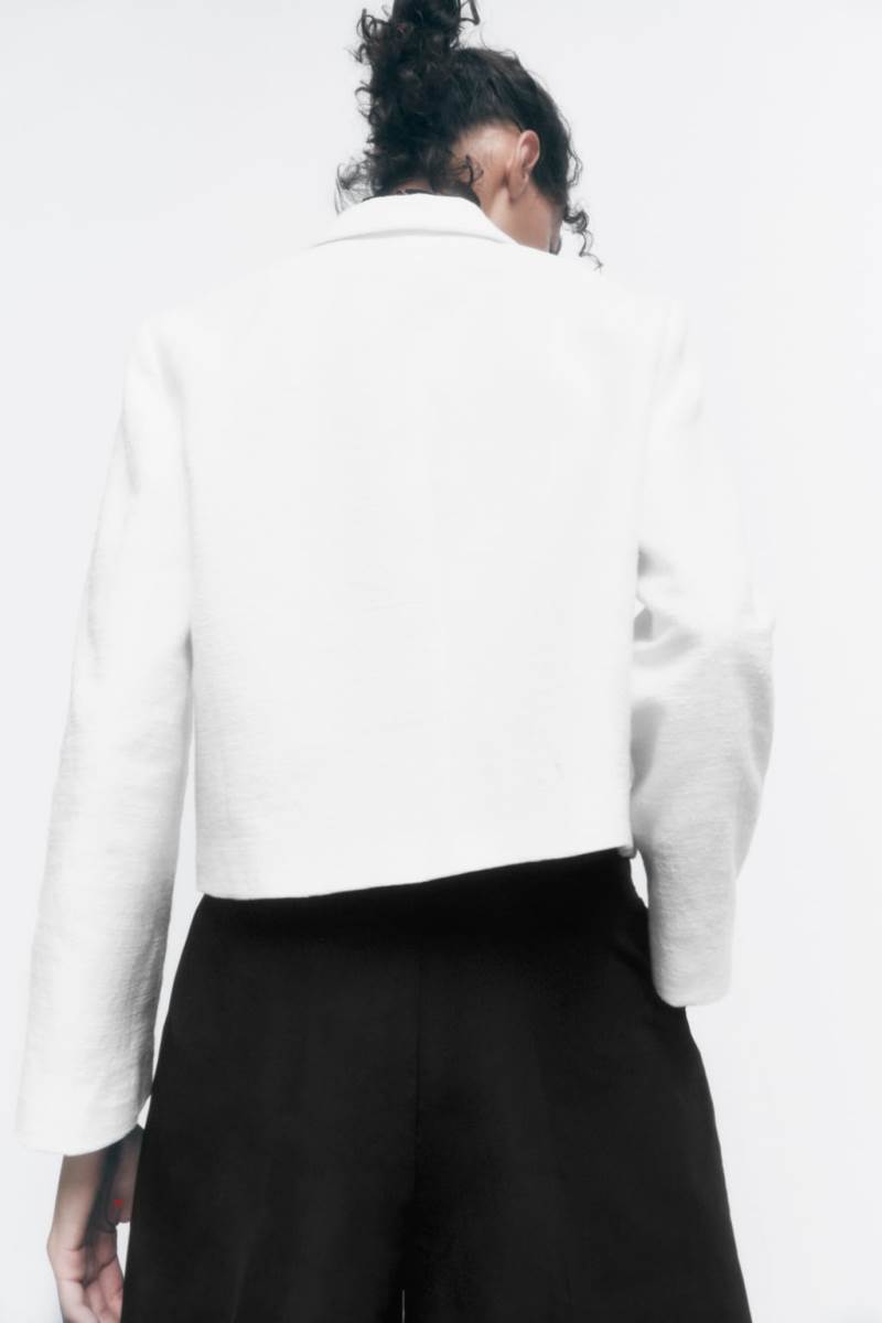 ZARA SHORT WITH CONTRAST TIES Blazers Dam Vita | KRBQF-5790