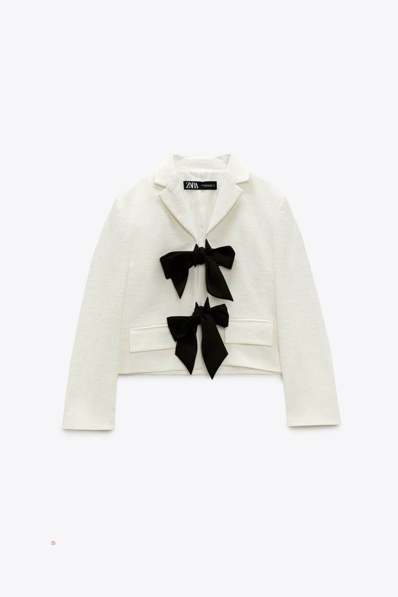 ZARA SHORT WITH CONTRAST TIES Blazers Dam Vita | KRBQF-5790