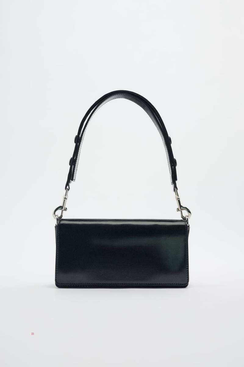 ZARA SHOULDER BAG Axelväska Dam Svarta | TNGHC-1586
