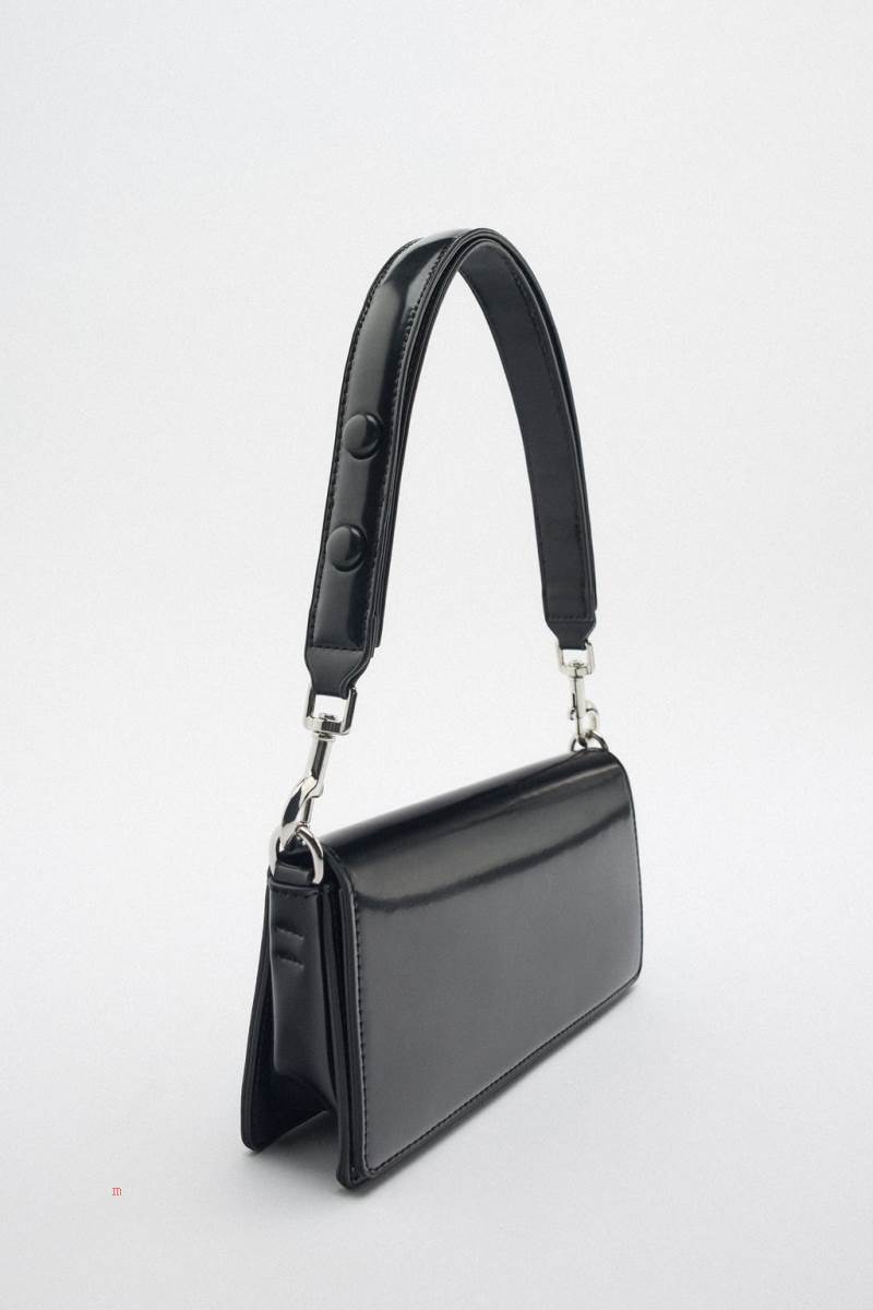 ZARA SHOULDER BAG Axelväska Dam Svarta | TNGHC-1586