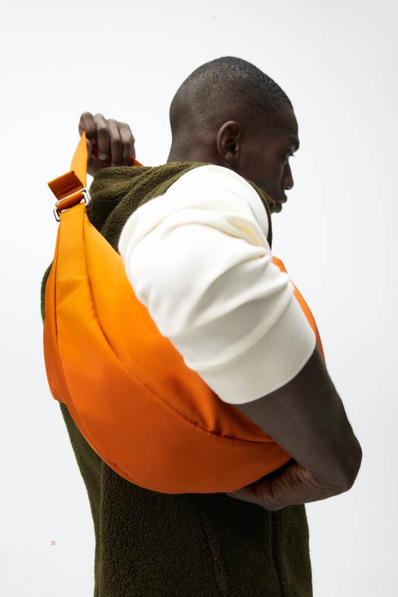 ZARA SHOULDER BAG Axelväska Herr Orange | BPUDT-2314