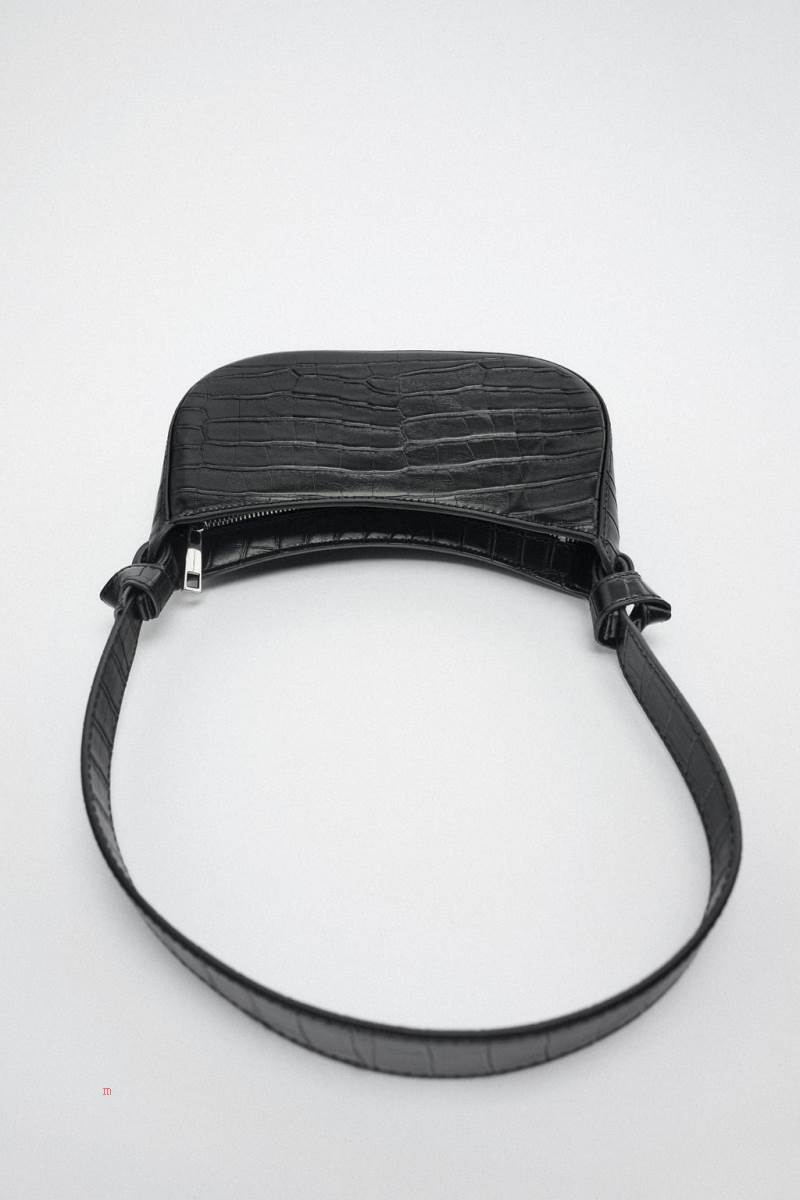 ZARA SHOULDER BAG WITH KNOTS Axelväska Dam Svarta | EFTZB-6127
