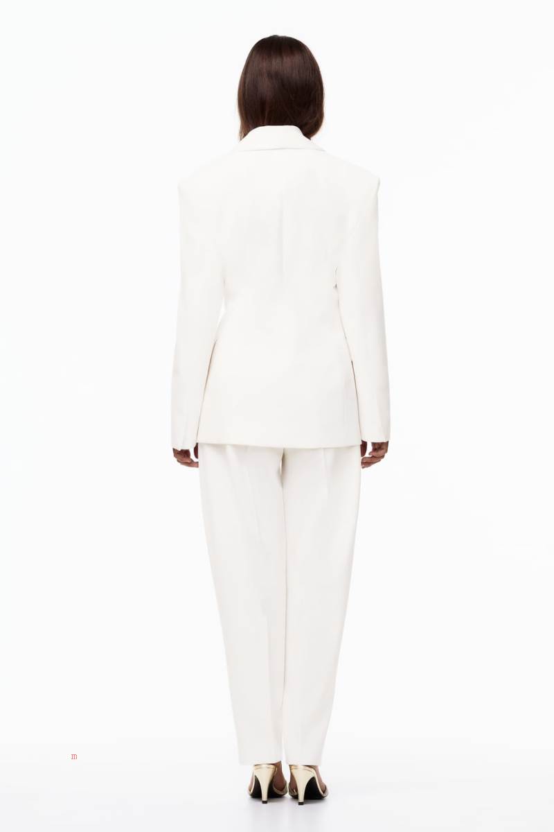 ZARA SHOULDER PADS Blazers Dam Grå Vita | TGXZO-5962