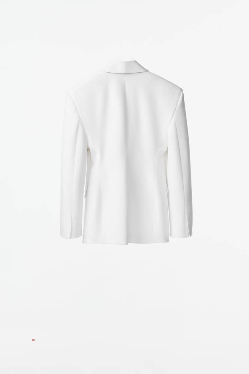 ZARA SHOULDER PADS Blazers Dam Grå Vita | TGXZO-5962