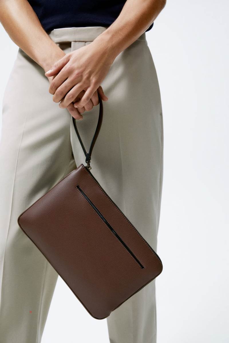 ZARA SLIM Clutch Väska Herr Bruna | KZSNP-7408