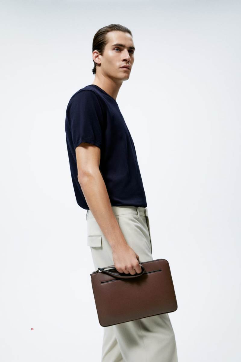 ZARA SLIM Clutch Väska Herr Bruna | KZSNP-7408