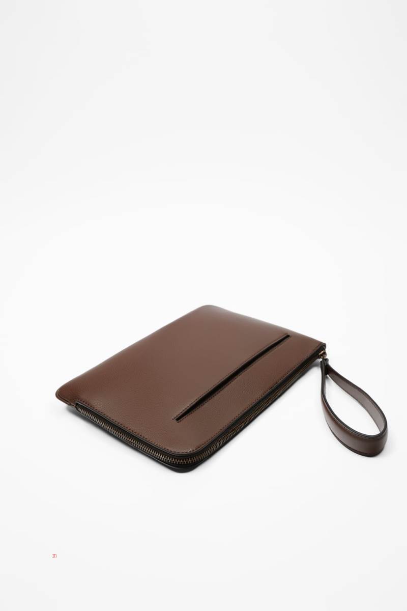 ZARA SLIM Clutch Väska Herr Bruna | KZSNP-7408