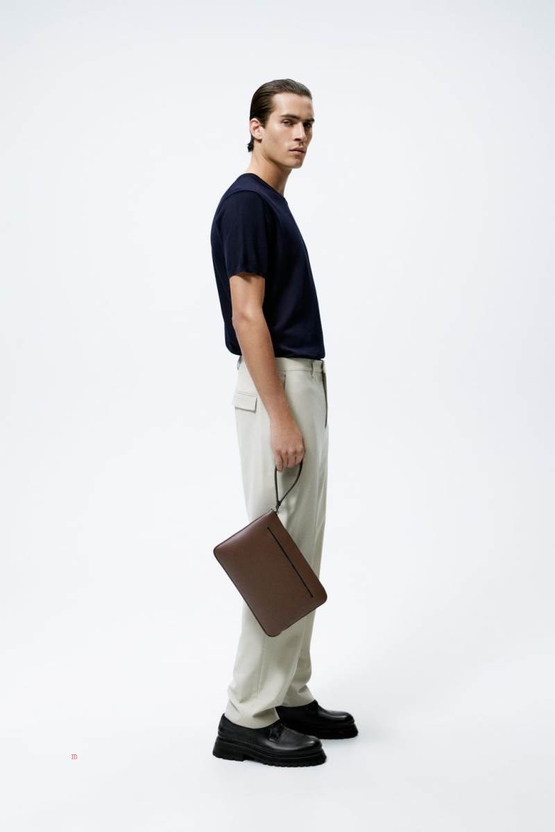 ZARA SLIM Clutch Väska Herr Bruna | KZSNP-7408