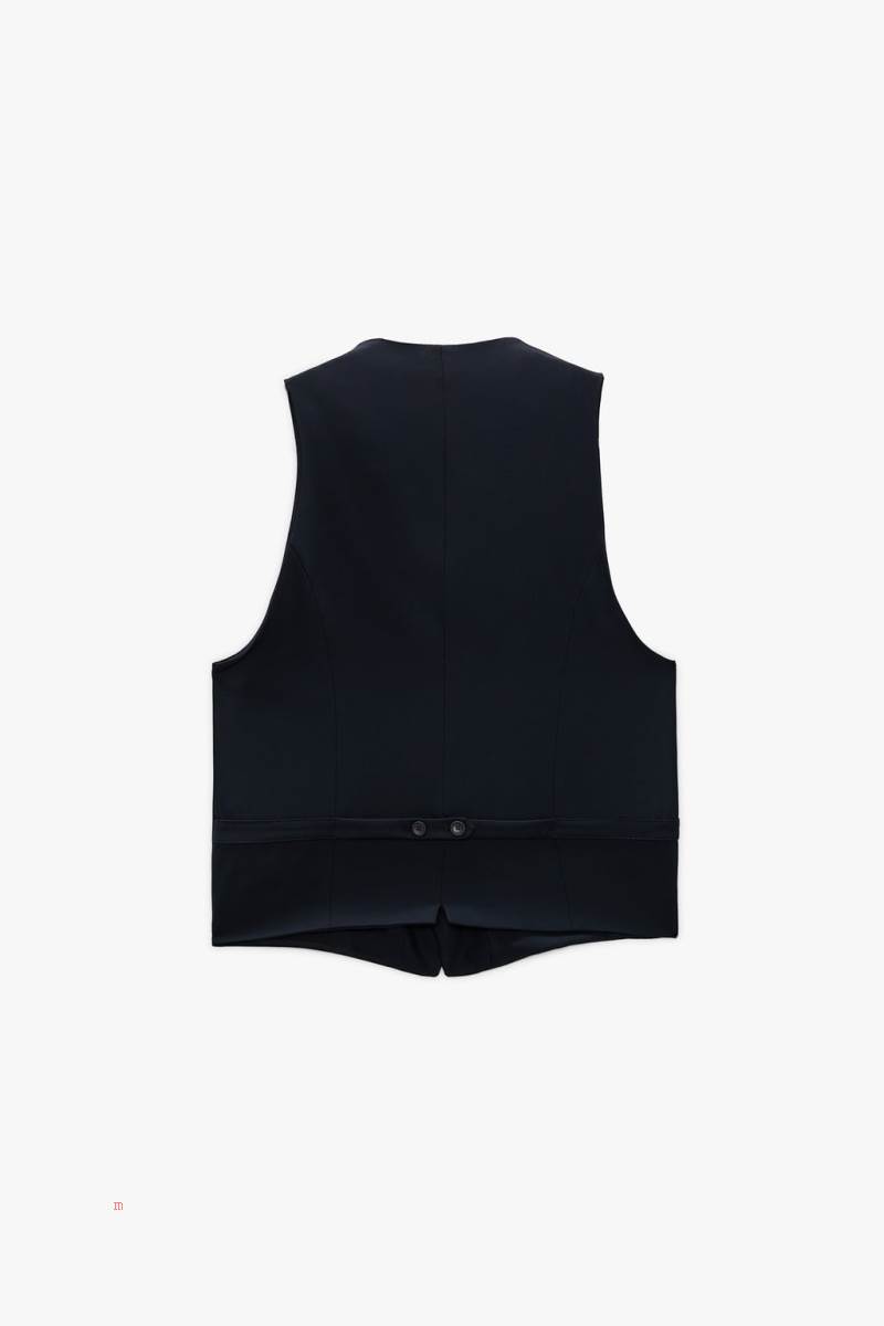 ZARA SLIM-FIT SUIT Kostym Väst Herr Marinblå Blå | XSZCN-3798