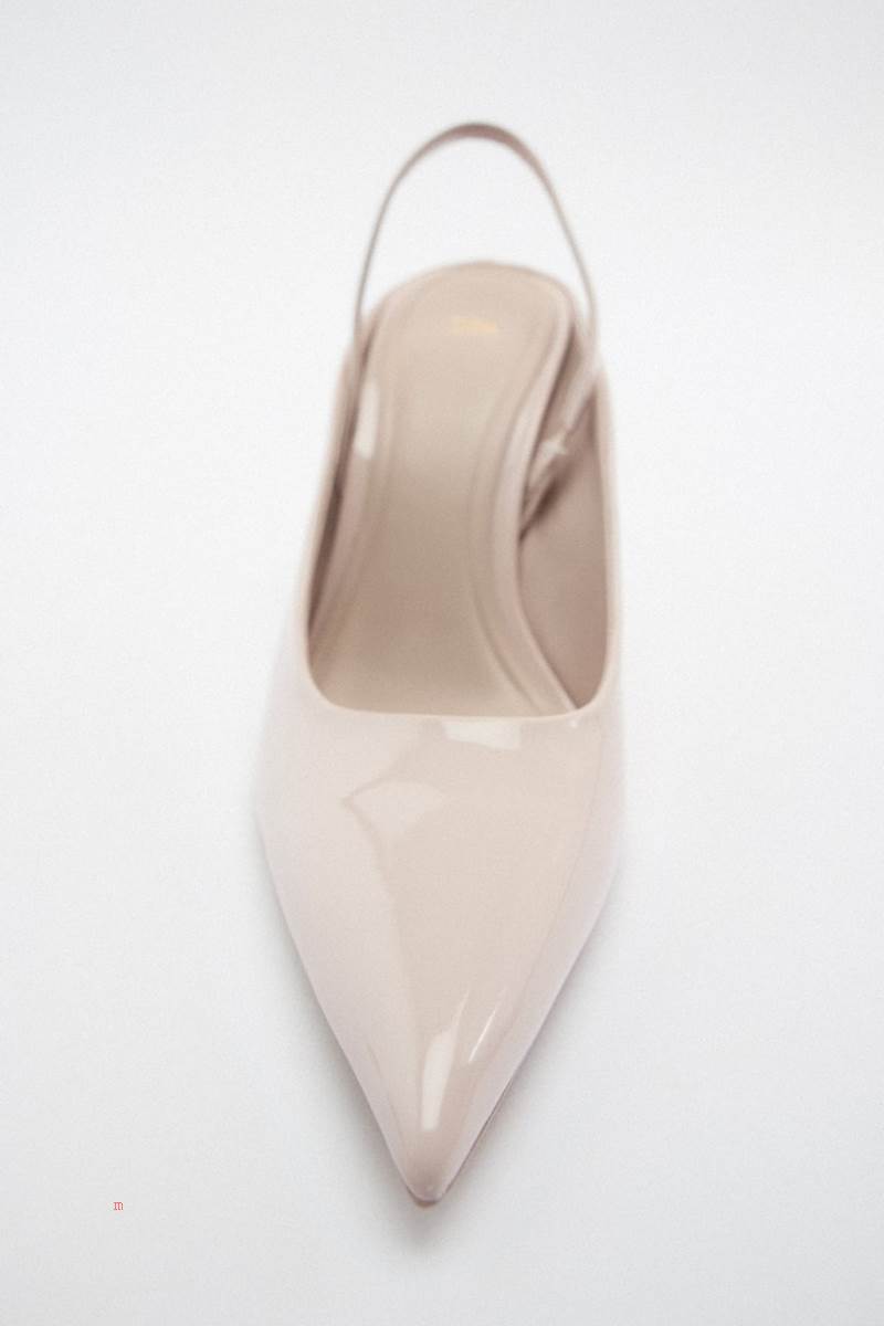 ZARA SLINGBACK STILETTO HEEL Högklackade Skor Dam Beige | TIRBU-5843