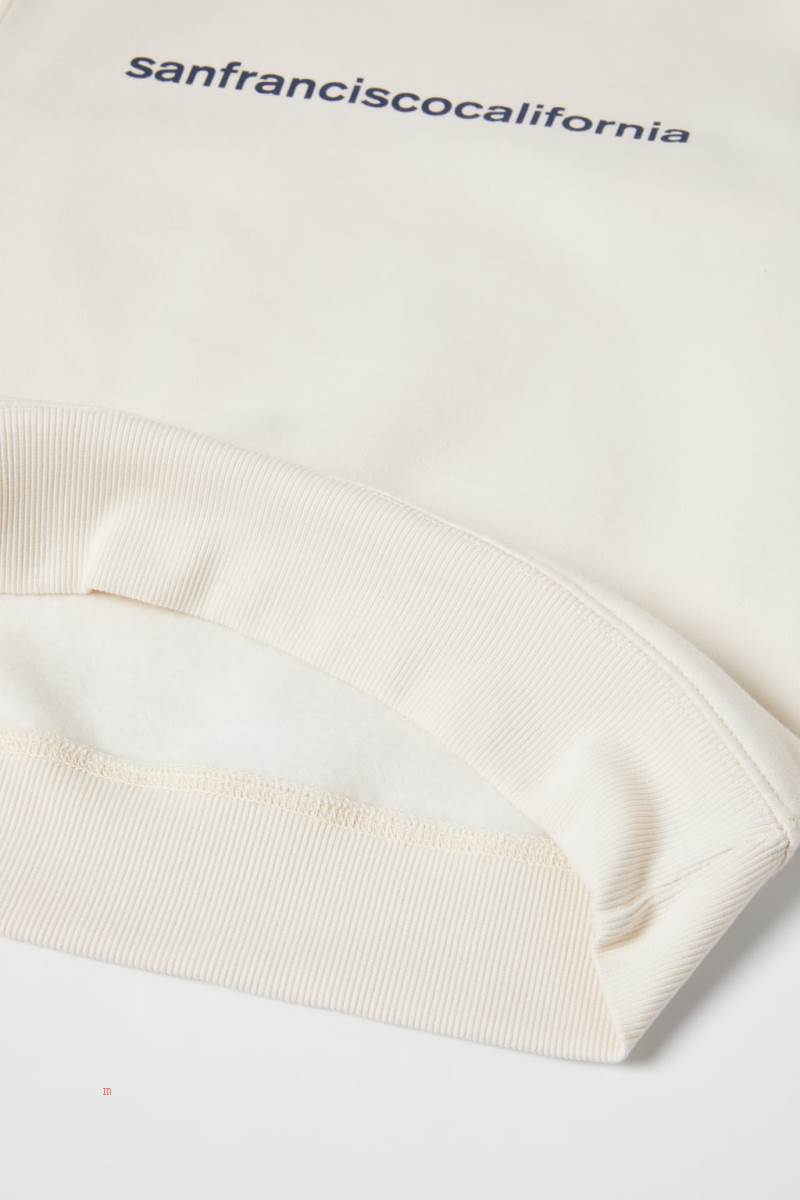 ZARA SLOGAN PRINT Sweatshirt Pojke Vita | ASQJX-3462