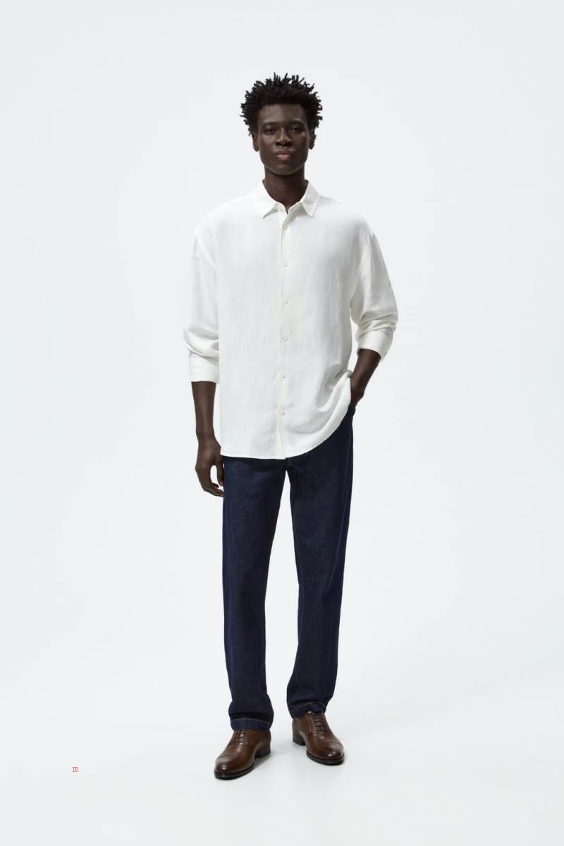 ZARA SMART EMBOSSED Finskor Herr Bruna | SEFXY-1498
