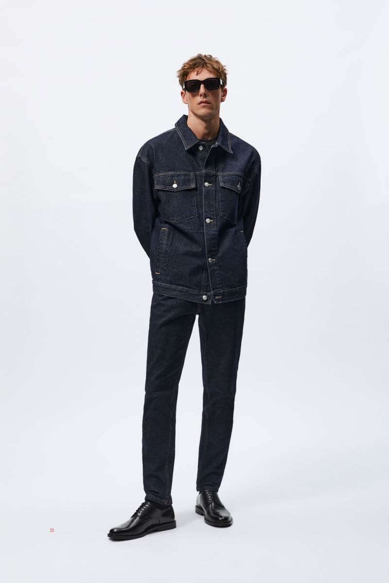 ZARA SMART LEATHER Läderskor Herr Svarta | YNRLX-7190