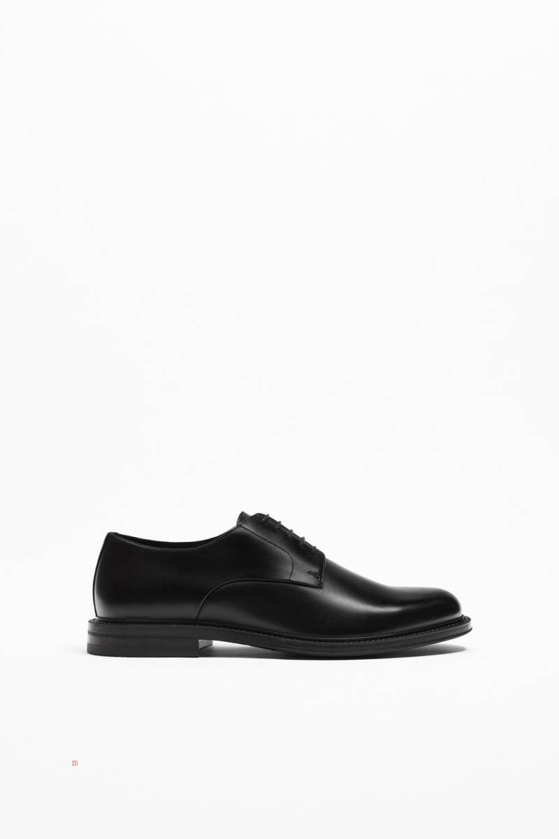 ZARA SMART LEATHER Läderskor Herr Svarta | YNRLX-7190